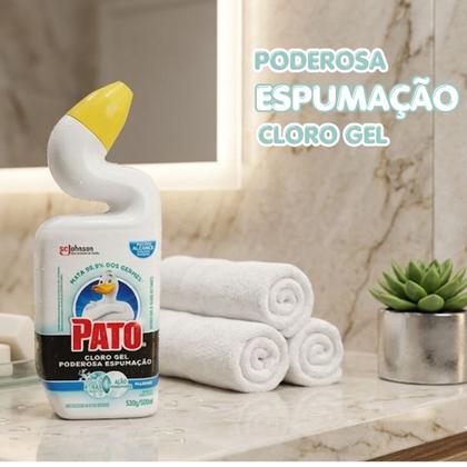 Imagem de Desinfetante Limpador Sanitário Pato Cloro Gel Marine 500ml