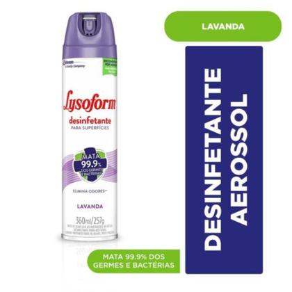 Imagem de Desinfetante LYSOFORM Aerosol Lavanda 360ml