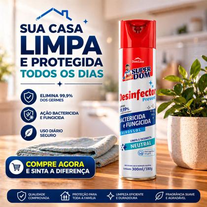 Imagem de Desinfetante Spray Multiuso Prevent Elimina Germes 300ml