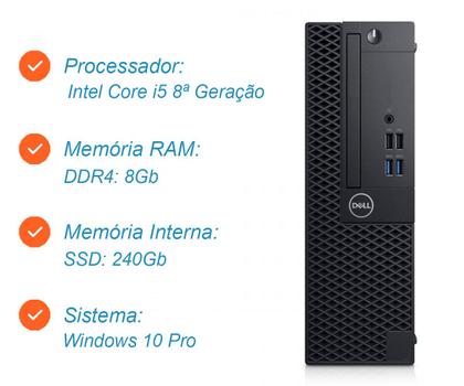 Desktop Dell Core i5 8 Geração 8Gb DDR4 SSD 256Gb - CPU - Magazine