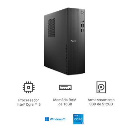 Imagem de Desktop Dell Slim ECS1250 Intel Core i5 16GB 512GB SSD Win 11 DS-I514400-M30