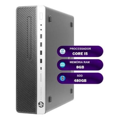 Imagem de Desktop HP EliteDesk 800 G4 SFF i5-8500 3.40GHz 8GB DDR4 NVMe 240GB VGA DP Win10