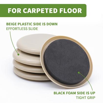 Imagem de Deslizadores para móveis Covercorner 16 peças, 9 cm, pacote combo