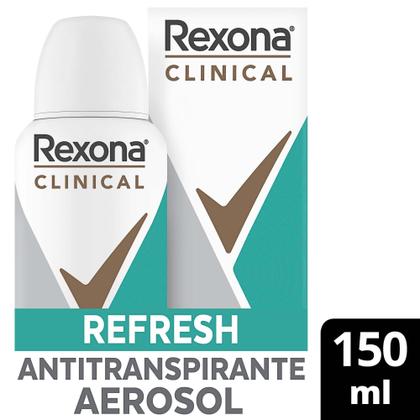 Imagem de Desodorante Aerosol Antitranspirante Rexona Clinical Refresh 96 Horas 150ml