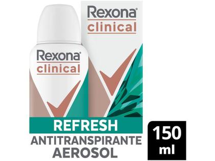 Imagem de Desodorante Aerosol Antitranspirante Rexona Clinical Refresh 96 Horas 150ml