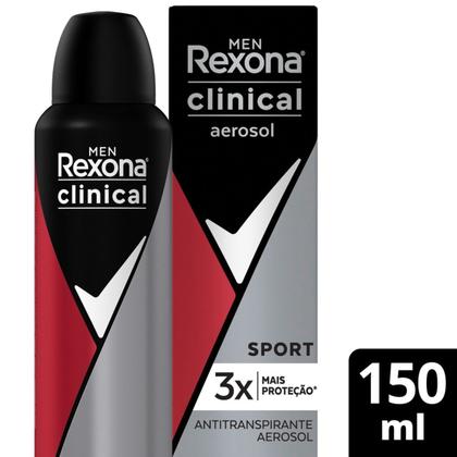 Imagem de Desodorante Aerosol Antitranspirante Rexona Clinical Sport 150mL