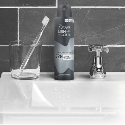 Imagem de Desodorante Aerosol Dove Men+Care Sem Perfume Pele Sensível 72h 150ml