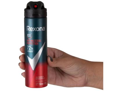 Desodorante Aerossol Antitranspirante Rexona Antibacterial Protection Masculino 150ml Imagem de Desodorante Aerossol Antitranspirante Rexona Antibacterial Protection Masculino 150ml