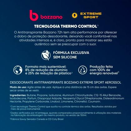 Imagem de Desodorante Aerossol Bozzano Extreme Sport Masculino 200ml