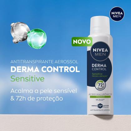 Imagem de Desodorante Aerossol Nivea Men Derma Control Sensitive 72h 150ml
