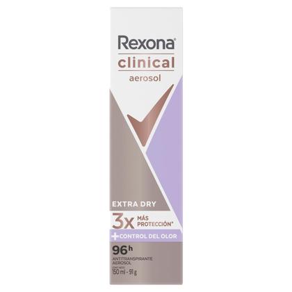 Imagem de Desodorante Aerossol Rexona Clinical Extra Dry 150ml