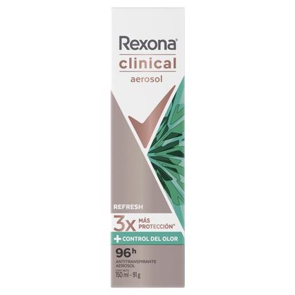 Imagem de Desodorante Aerossol Rexona Clinical Feminino Refresh 150ml