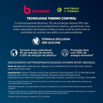 Imagem de Desodorante Antitranspirante Aerosol Antibac+Fresh Masculino 48h Menta BOZZANO 200ml