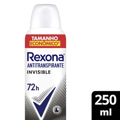 Imagem de Desodorante Antitranspirante Aerosol Feminino Invisible 72h Rexona 250ml