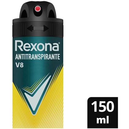 Imagem de Desodorante Antitranspirante Aerosol Masculino Rexona V8 72 horas 150ml