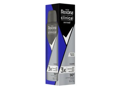 Imagem de Desodorante Antitranspirante Aerosol Rexona Men Clinical Clean 150ml