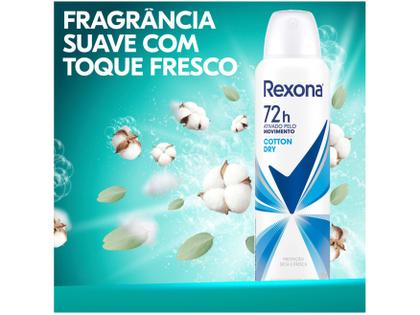 Imagem de Desodorante Antitranspirante Aerossol Feminino Rexona Cotton Dry 72 horas 150ml