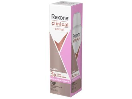 Imagem de Desodorante Antitranspirante Aerossol Rexona Clinical Classic Feminino 96 Horas 150ml