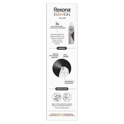 Imagem de Desodorante Antitranspirante Aerossol Rexona Clinical Invisible Feminino 96h 150ml