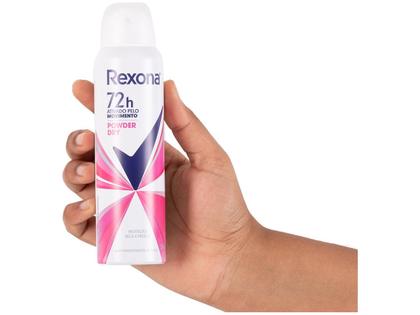 Desodorante Antitranspirante Aerossol Rexona Powder Dry Feminino 72 Horas 150ml Imagem de Desodorante Antitranspirante Aerossol Rexona Powder Dry Feminino 72 Horas 150ml