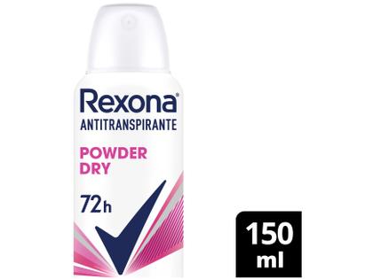 Desodorante Antitranspirante Aerossol Rexona Powder Dry Feminino 72 Horas 150ml Imagem de Desodorante Antitranspirante Aerossol Rexona Powder Dry Feminino 72 Horas 150ml
