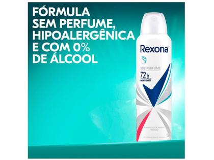 Imagem de Desodorante Antitranspirante Aerossol Rexona - sem Perfume Feminino 72 Horas 150ml