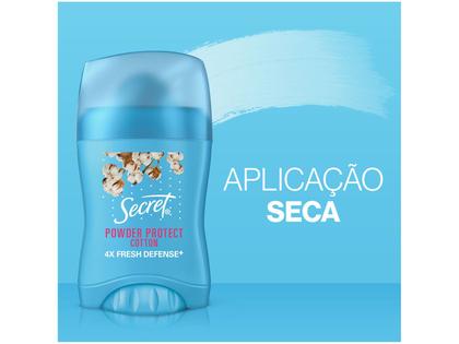 Imagem de Desodorante Antitranspirante em Barra Secret Power Protect Algodão Feminino 45g