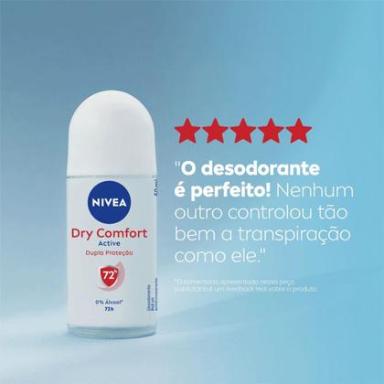 Imagem de Desodorante Antitranspirante Roll-On Active Dry Comfort da Nivea 50ml