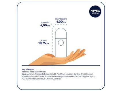 Imagem de Desodorante Antitranspirante Roll On Nivea - Invisible for Black & White Men Masculino 50ml