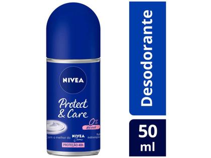 Imagem de Desodorante Antitranspirante Roll On Nivea - Protect & Care Feminino Proteção 48 Horas 50ml