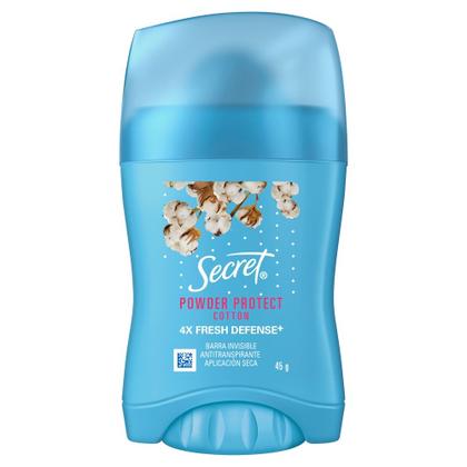 Imagem de Desodorante Antitranspirante Secret em Barra Proteção de Algodão 45g