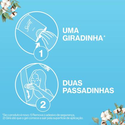 Imagem de Desodorante Antitranspirante Secret Gel Algodão 45g