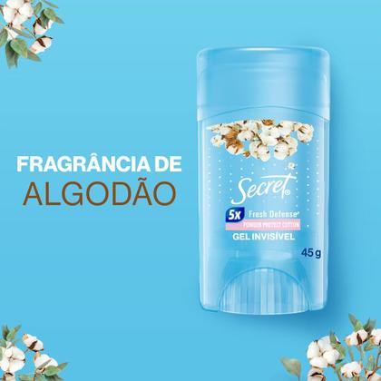 Imagem de Desodorante Antitranspirante Secret Gel Algodão 45g