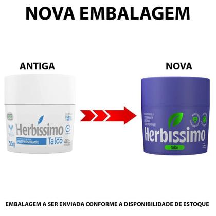 Imagem de Desodorante Creme Antitranspirante Herbíssimo Talco 55g