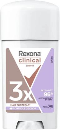 Imagem de Desodorante Creme Rexona Clinical Extra Dry 58g