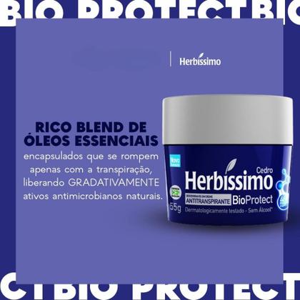 Imagem de Desodorante em Creme Antitranspirante Herbíssimo BioProtect Cedro 55g