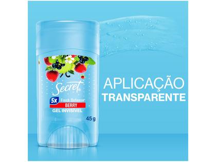 Desodorante em Gel Antitranspirante Secret Berry Feminino 72 Horas 45g Imagem de Desodorante em Gel Antitranspirante Secret Berry Feminino 72 Horas 45g