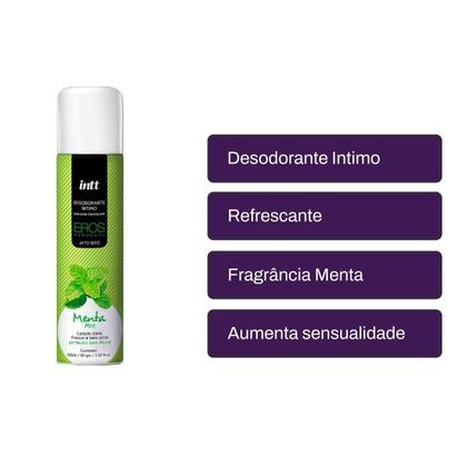 Imagem de Desodorante Intimo Eros Feminino Masculino Menta Intt 166ml