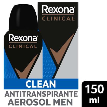 Imagem de Desodorante Masculino Rexona Men Clinical Clear Aerosol 150 ml