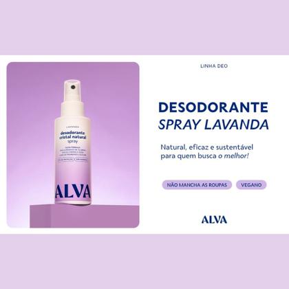 Imagem de Desodorante Natural Alva Spray Cristal Lavanda Vegano 30ml