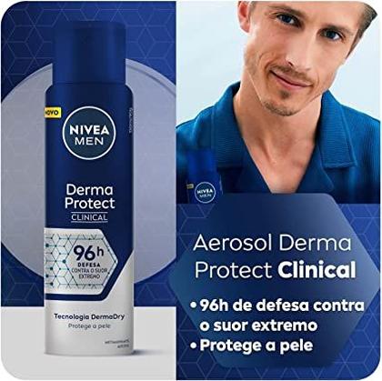 Imagem de Desodorante Nivea Men Clinical Derma Protect Masculino Aerosol Antitranspirante 150ml