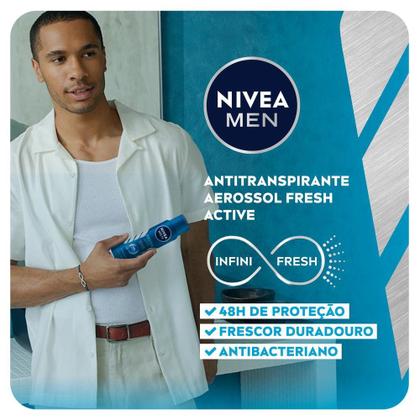 Imagem de Desodorante Nivea Men Fresh Active Antitranspirante Antibacteriano Aerosol 150ml