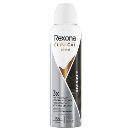 Imagem de Desodorante Rexona Aerosol Clinical Invisible 150ml