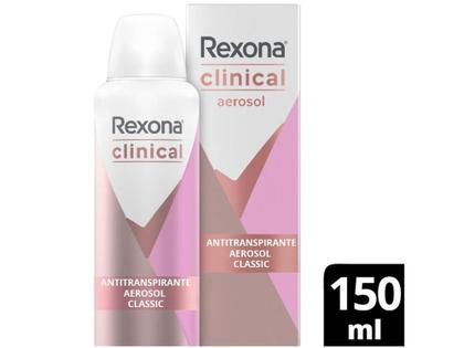 Imagem de Desodorante Rexona Aerossol Antitranspirante - Feminino Clinical Classic 150ml