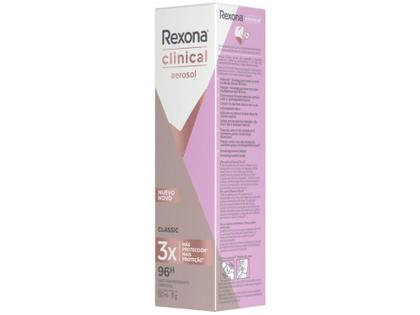 Imagem de Desodorante Rexona Aerossol Antitranspirante - Feminino Clinical Classic 150ml