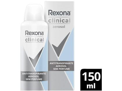 Imagem de Desodorante Rexona Clinical Aerossol - Antitranspirante Feminino sem Perfume 150ml