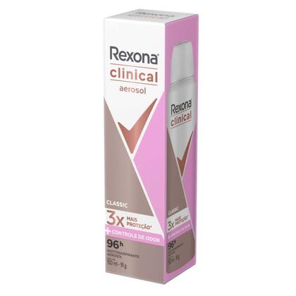 Imagem de Desodorante Rexona Clinical Classic Aerosol Antitranspirante 96h 150ml