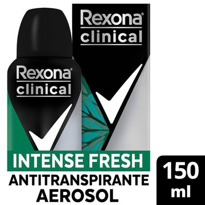 Imagem de Desodorante Rexona Clinical Intense Fresh Antitranspirante Aerosol Masculino 150ml