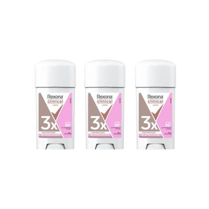 Imagem de Desodorante Rexona Creme Clinical 58G Feminino Classic - 3Un