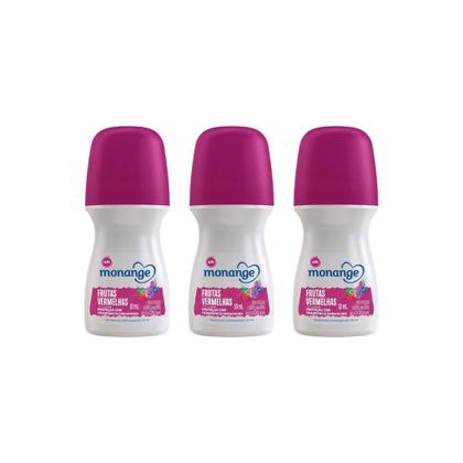 Imagem de Desodorante Roll-on Monange 50ml Frutas Vermelhas-Kit C/3un